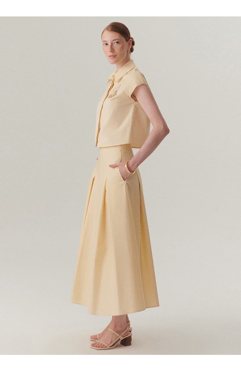 Exquise Hadley Midi Skirt, Alternate, color, Yellow