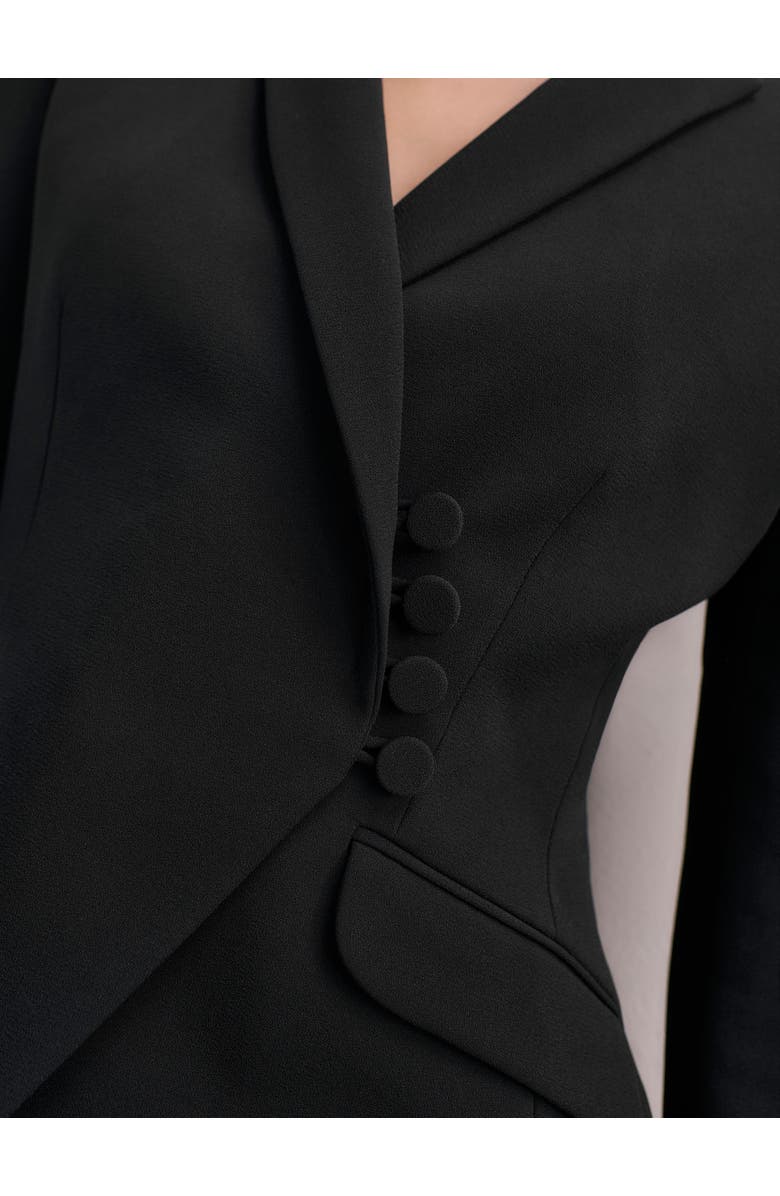 The Fold Forino Clever Crepe Blazer, Alternate, color, Black