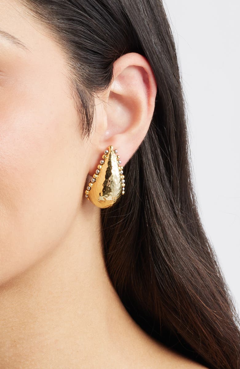 Kenneth Jay Lane Teardrop Earrings, Alternate, color, Gold