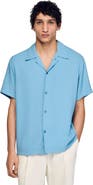 SANDRO Loose-fit shark collar shirt