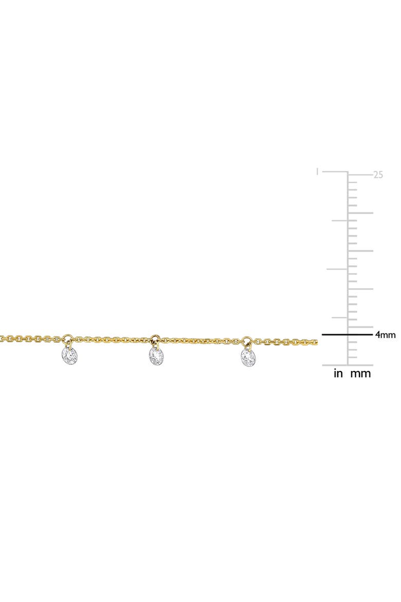 3/5 CTW Lab-Grown Diamond Station Necklace 14K, Alternate, color, Yellow Gold