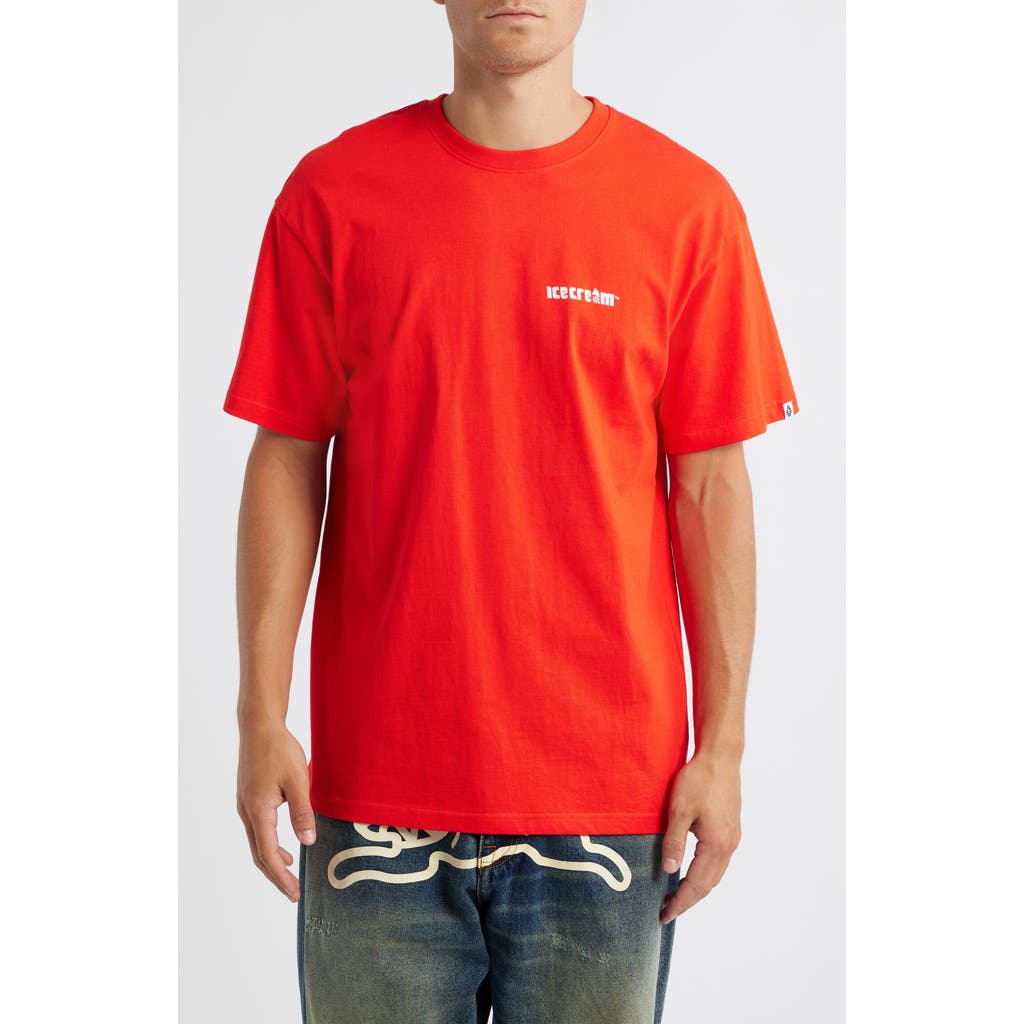 Icecream Eye See Graphic T-shirt In Red
