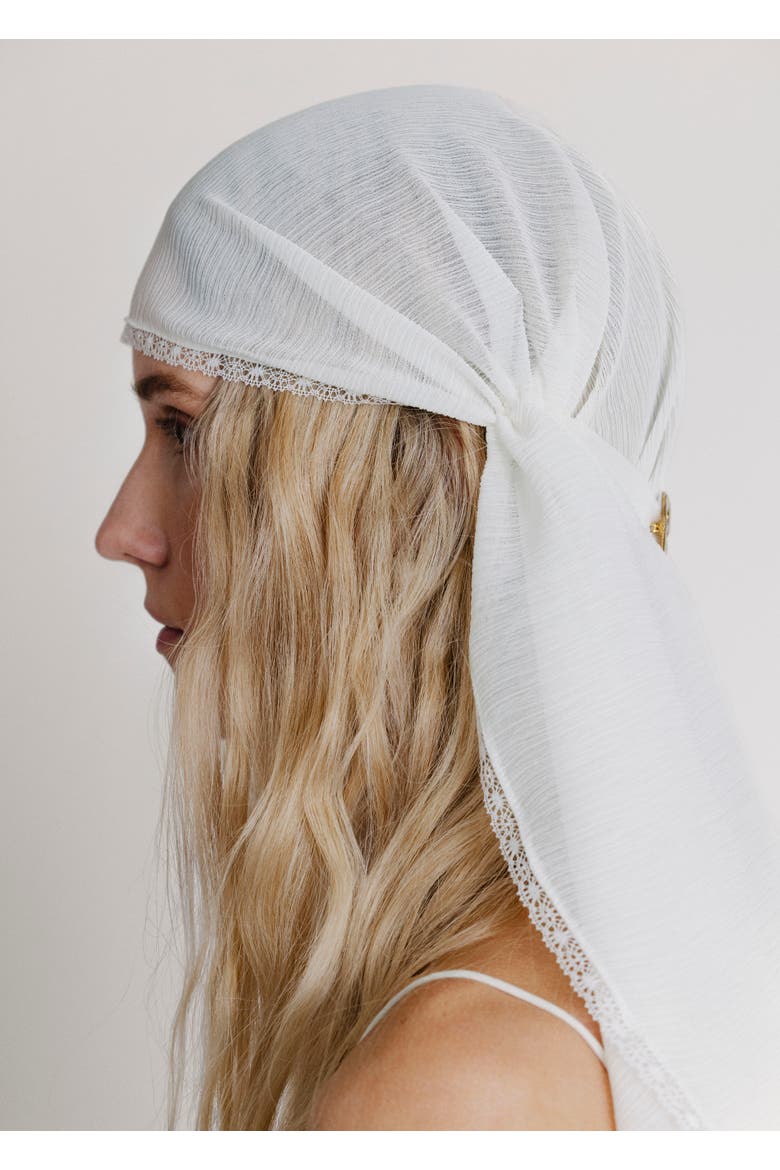 Juliet Cap Veil, Alternate, color, White