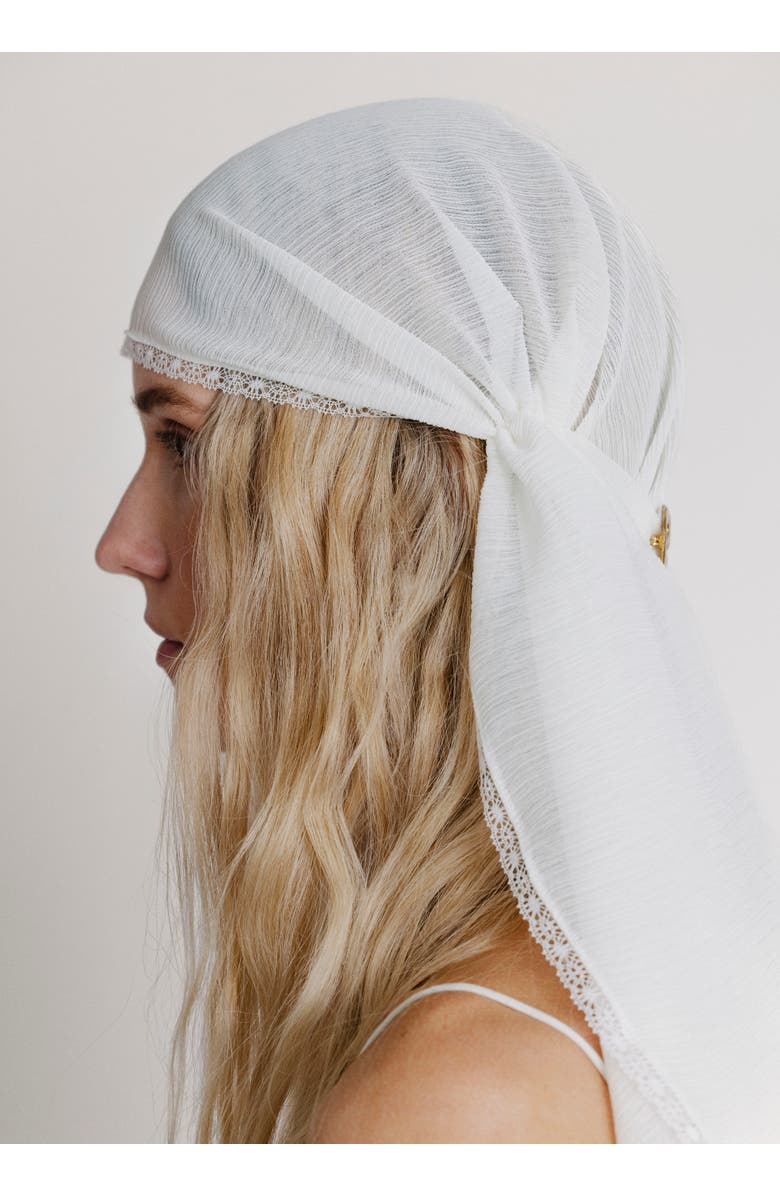 Alas Juliet Cap Veil, Alternate, color, White