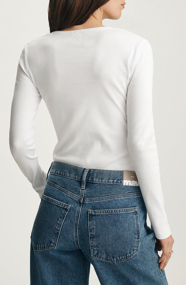Mavi Jeans Stretch Cotton Rib Henley, Alternate, color, 