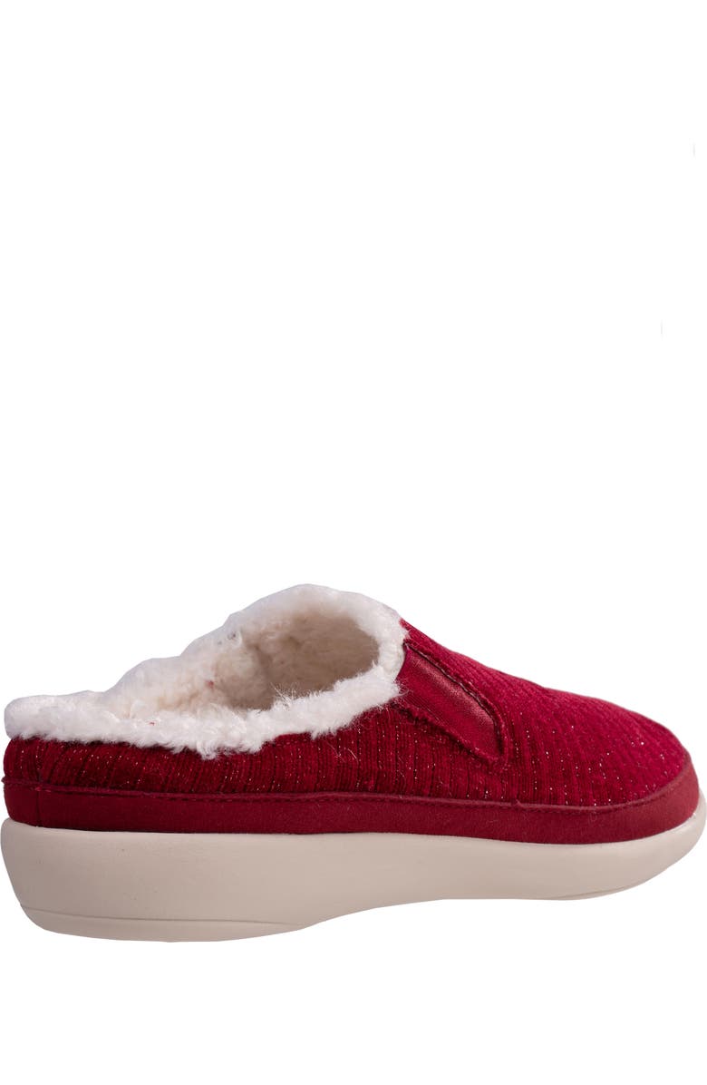 Revitalign Apres Faux Fur Lined Slipper, Alternate, color, Red Plum