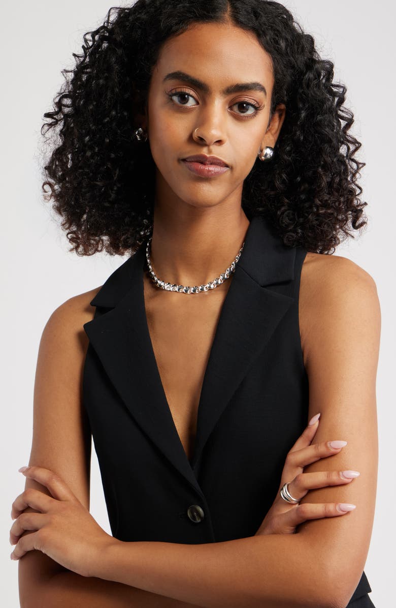 Open Edit Orb Huggie Hoop Earrings, Alternate, color, Silver