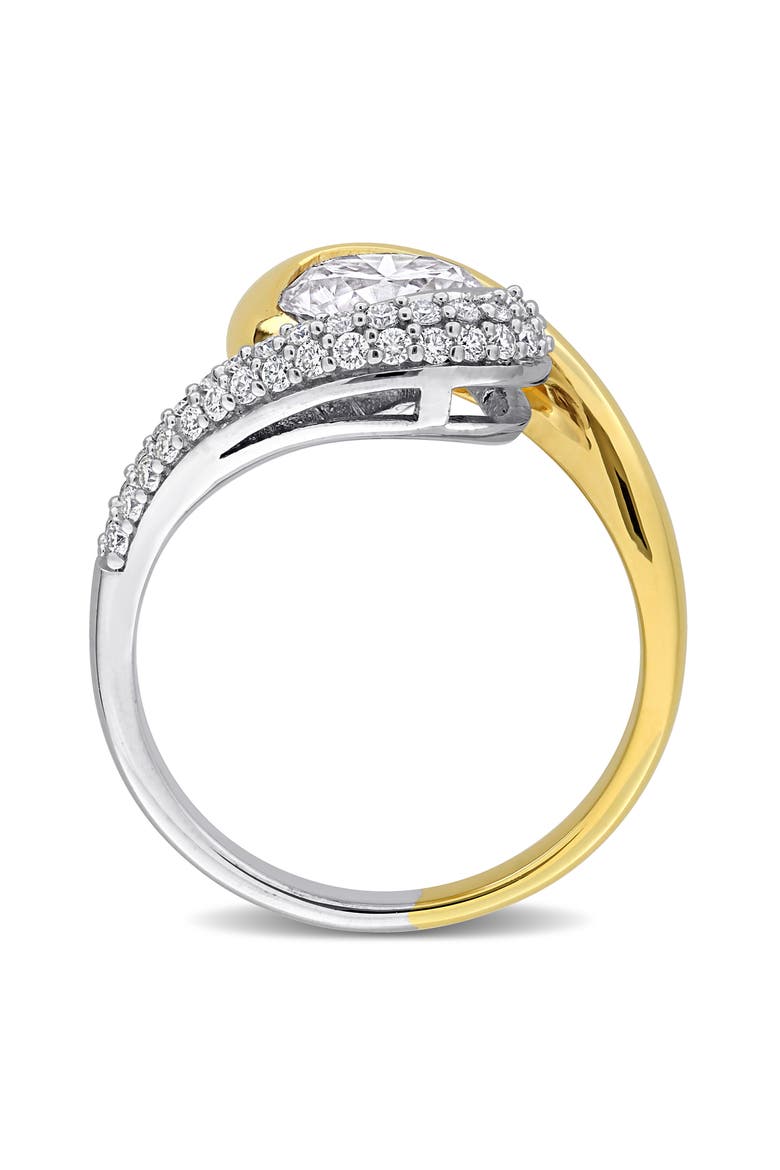 Dew Lab-Grown Moissanite Two-Tone Ring, Alternate, color, WHITE