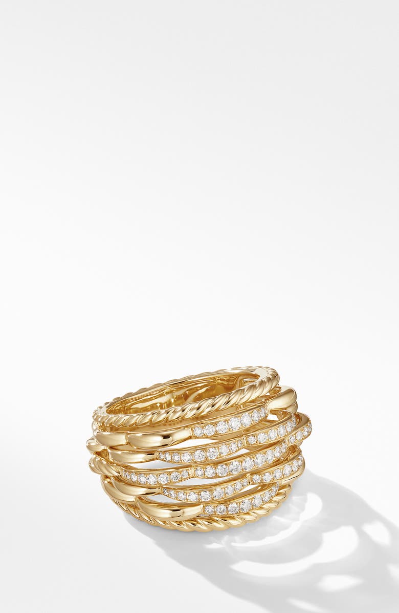 David Yurman Tides Dome Ring with Diamonds, Main, color,