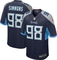 Nike Men's Nike Jeffery Simmons  Navy Tennessee Titans  Game Jersey