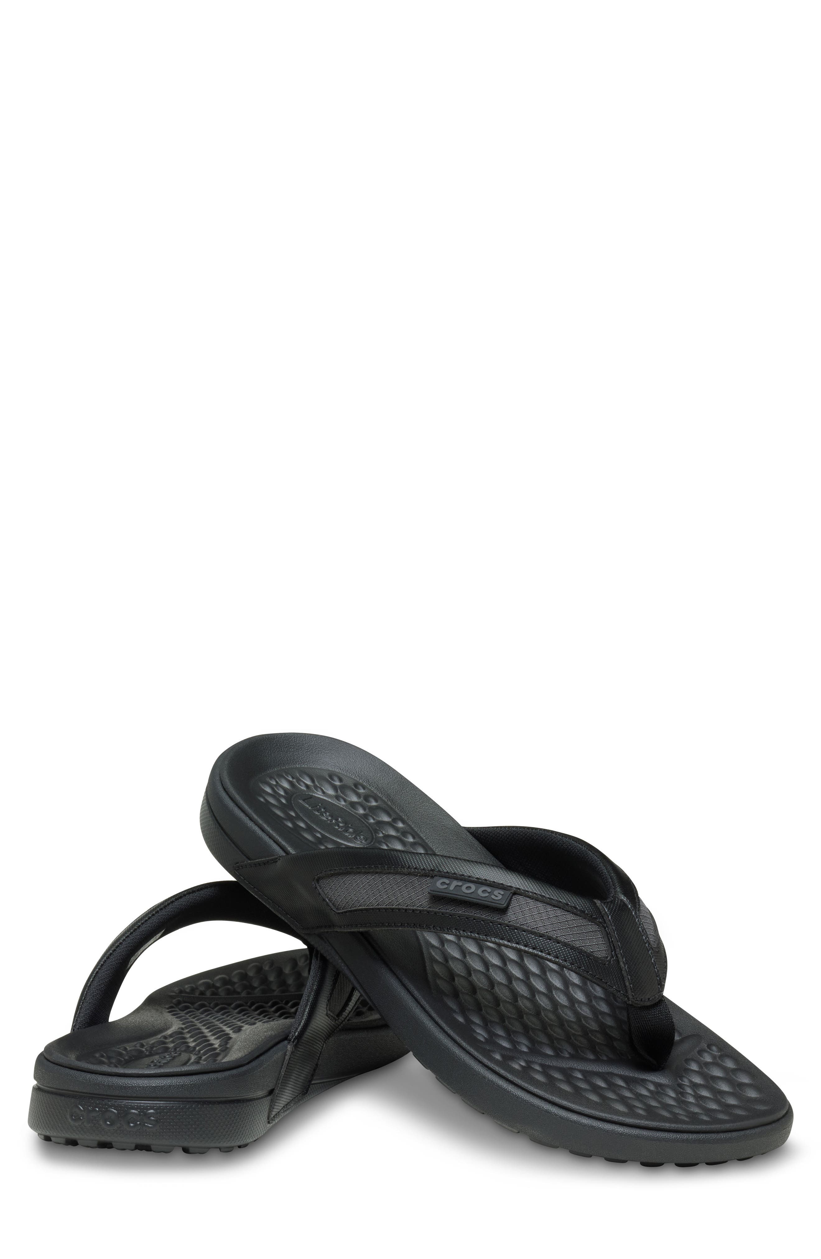 CROCS Yukon Sport Flip Flop, Alternate, color, Black/ Slate Grey