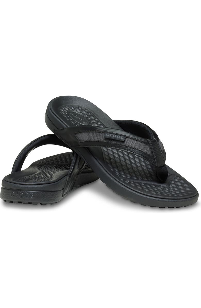 CROCS Yukon Sport Flip Flop, Alternate, color, Black/ Slate Grey
