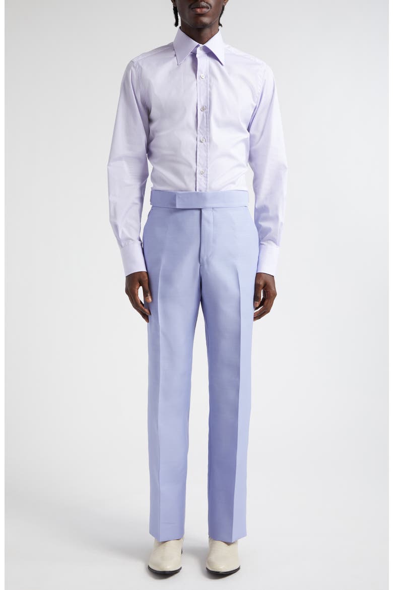 Slim Fit Poplin Button-Up Shirt, Main, color, LILAC