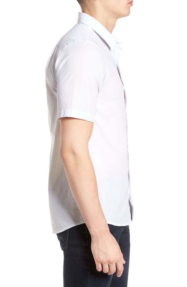 TravisMathew Travis Mathew Charlie Pinstripe Woven Shirt, Alternate, color, 