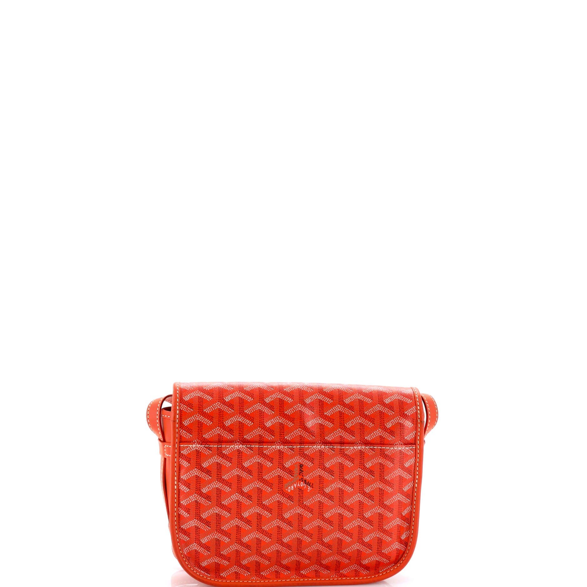 Pre-Owned Goyard Belvedere Messenger Bag Coated Canvas with Leather PM, Alternate, color, Orange