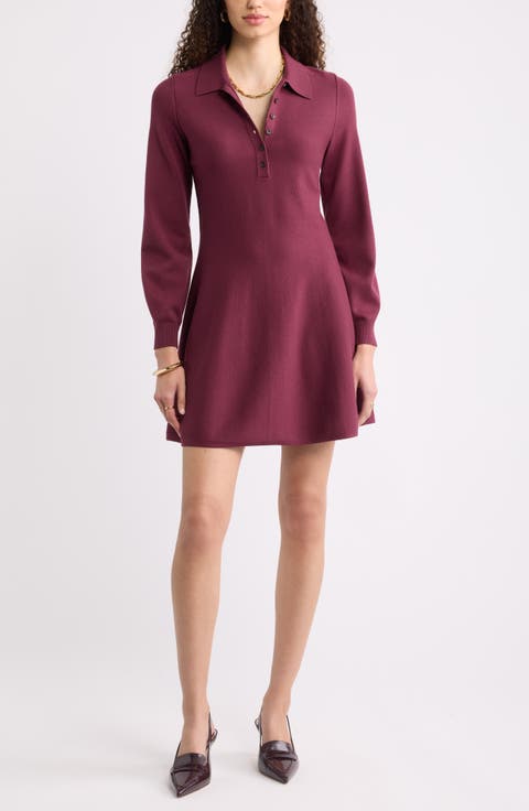 Polo Long Sleeve Minidress