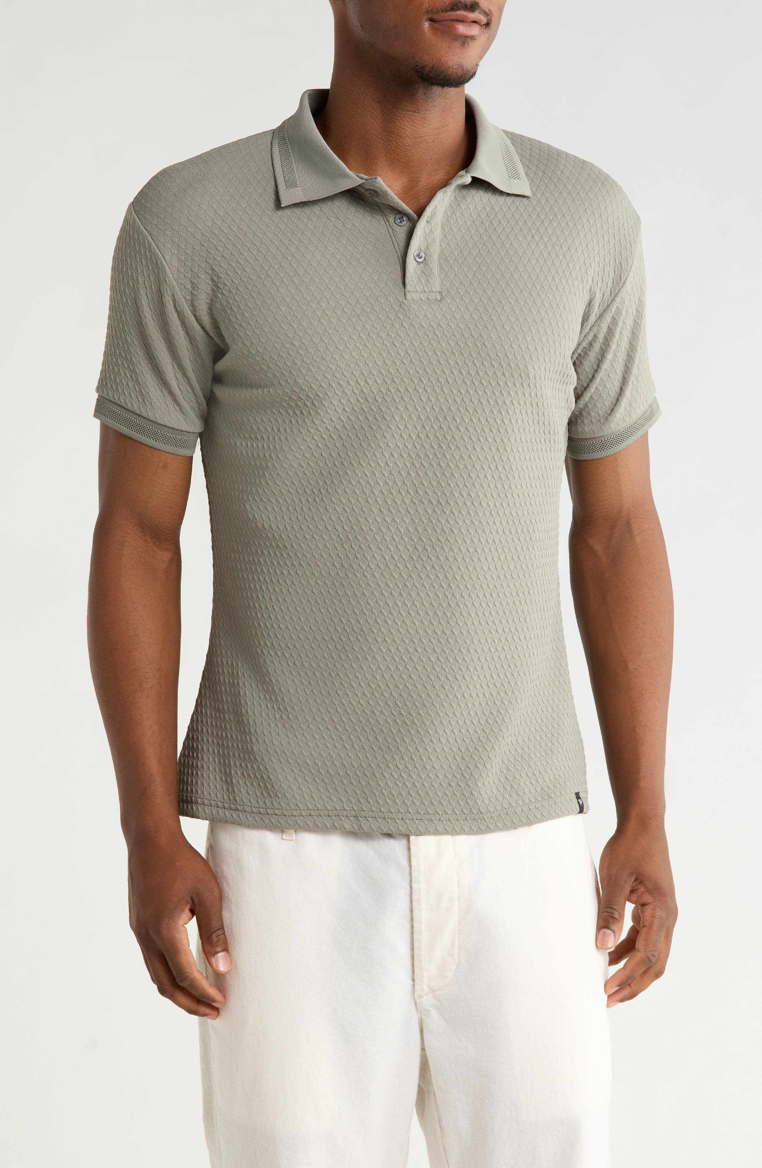 T.R. PREMIUM Modern Fit Textured Polo