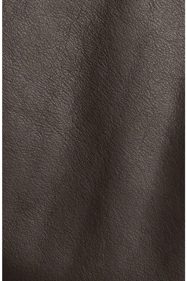 Waxy Cowhide Leather Moto Jacket, Alternate, color, BROWN