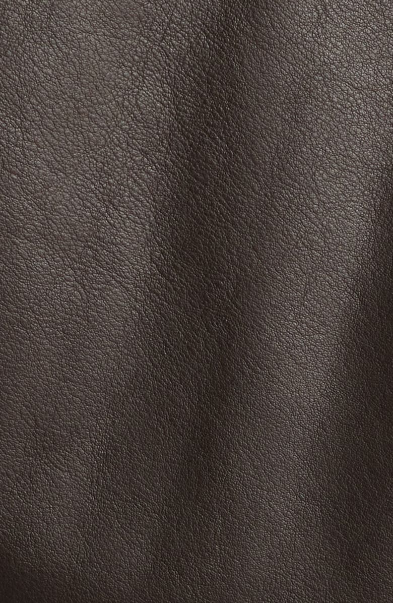 Schott NYC Waxy Cowhide Leather Moto Jacket, Alternate, color, Brown