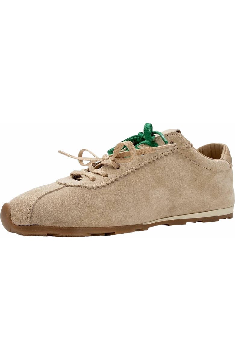 Forever & Always Shoes Crea Leather Sneakers, Alternate, color, Beige Suede Leather