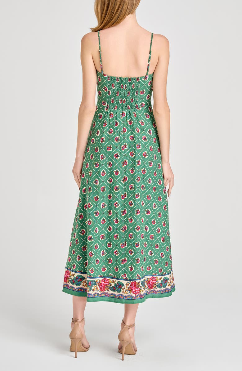 WAYF Josefina Scarf Print Linen Blend Midi Dress, Alternate, color,