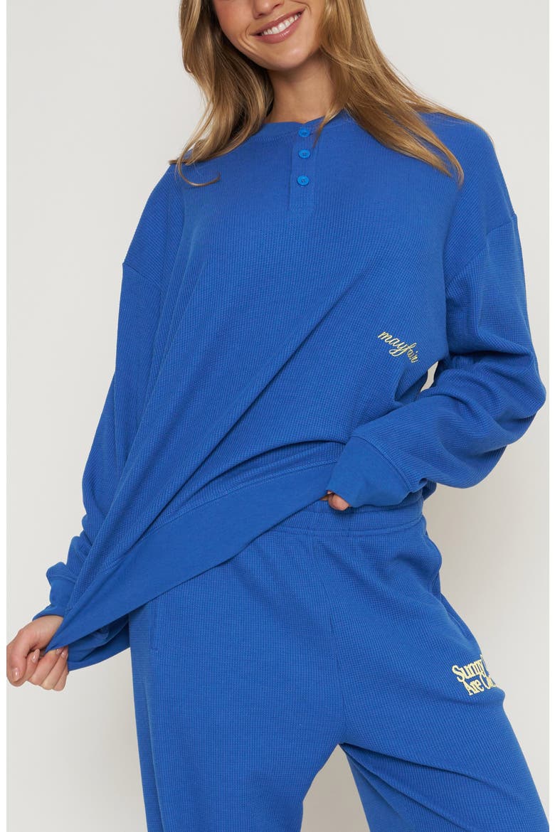 Sunny Days Are Coming Waffle Knit Sweatshirt (Women) | Nordstrom