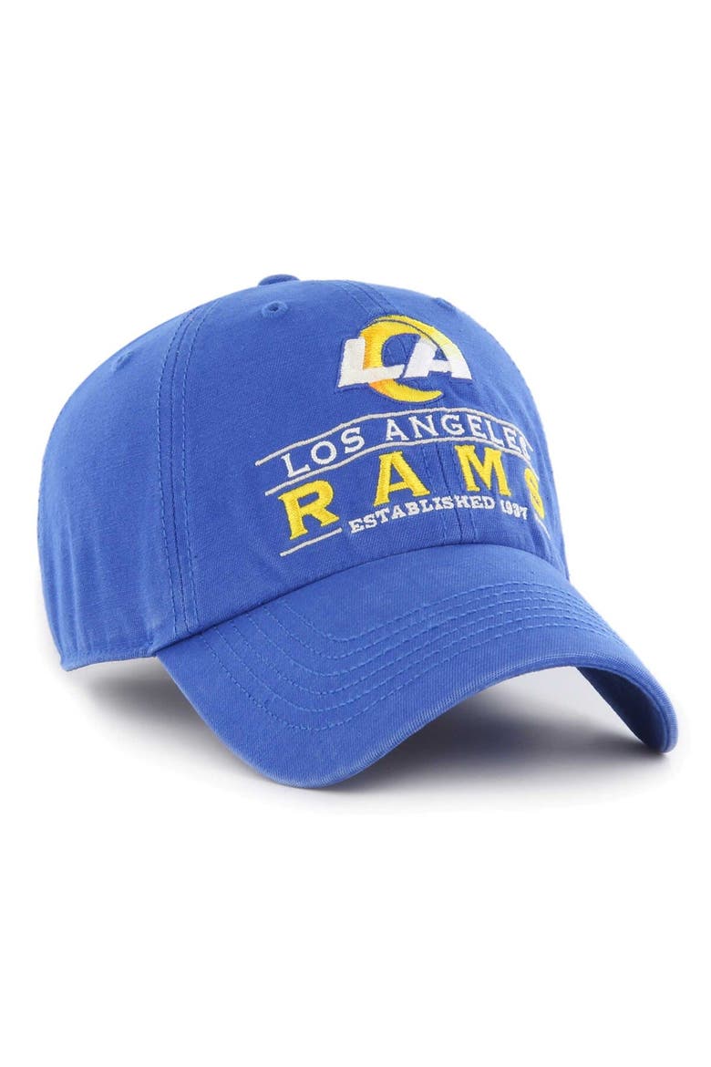 Men's '47  Royal Los Angeles Rams Vernon Clean Up Adjustable Hat, Alternate, color, Royal
