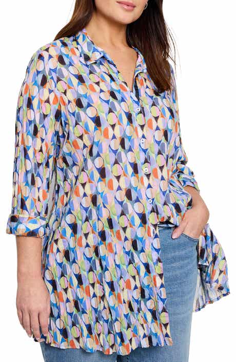 NIC+ZOE Social Circles Crinkle Shirt