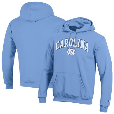 Men's Champion  Carolina Blue North Carolina Tar Heels Arch Over Logo Pullover Hoodie