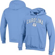 Champion Men's Champion  Carolina Blue North Carolina Tar Heels Arch Over Logo Pullover Hoodie