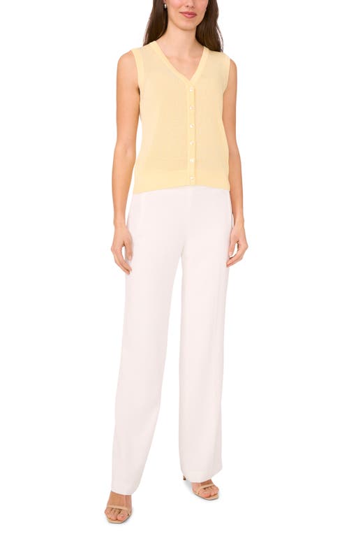 HALOGENR HALOGEN(R) SLEEVELESS BUTTON-UP SWEATER 