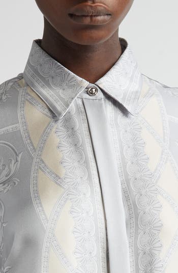 Versace La Coupe des Dieux Silk Button-Up Shirt | Nordstrom