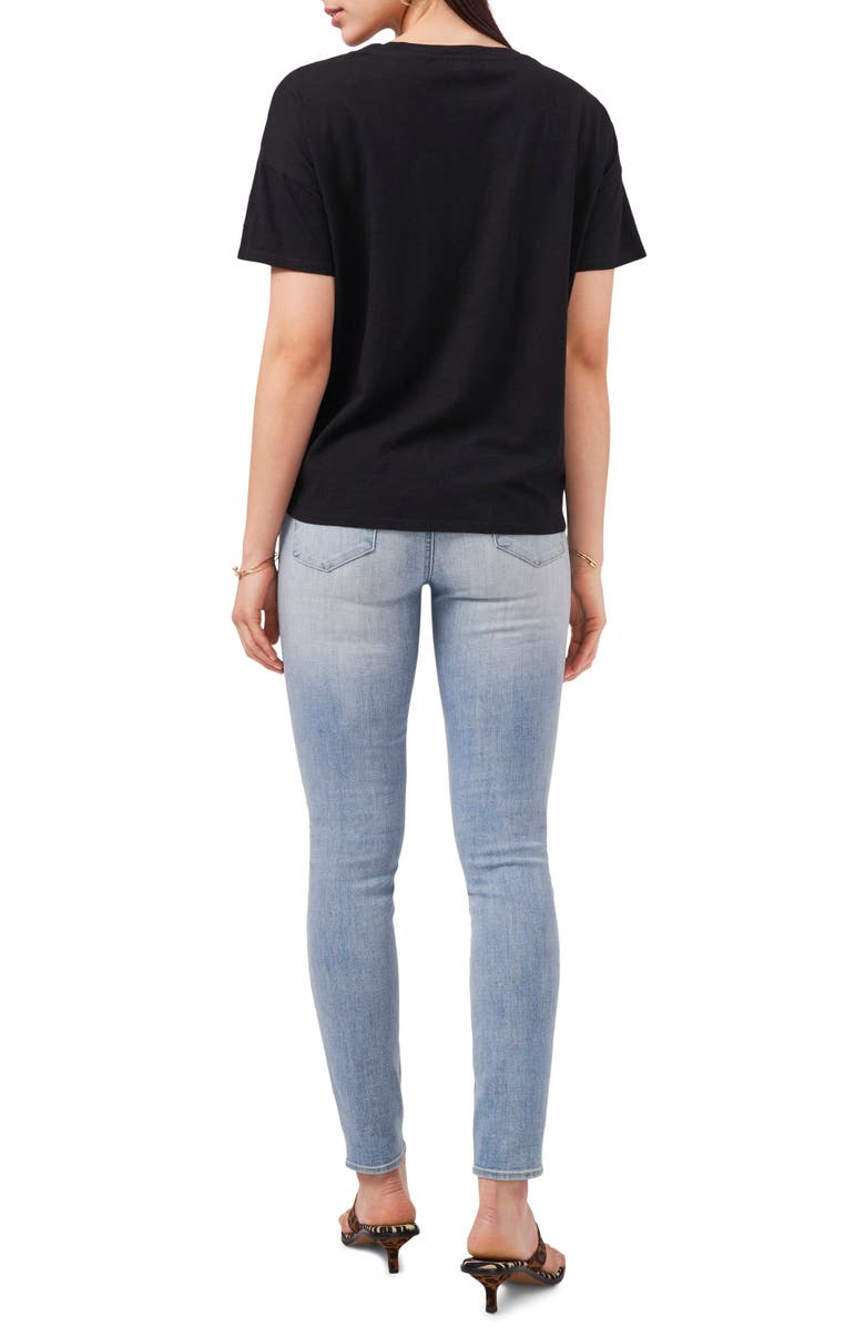 Vince Camuto Studded Cotton Blend T-Shirt, Alternate, color, 