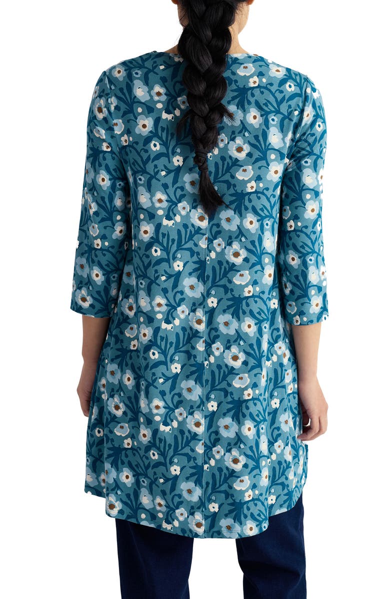 Seasalt Cornwall Killiow Floral Tunic Top, Alternate, color, Blotted Anemone Minnow