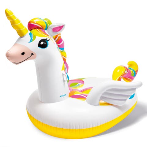 Mega Unicorn 99" x 64" x 57" Inflatable Pool Island Float