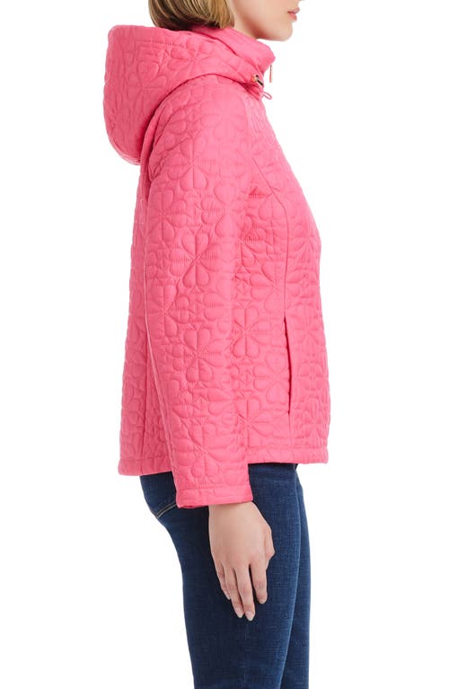 Kate Spade New York Spade Floral Quilted Jacket In Watermelon Pink