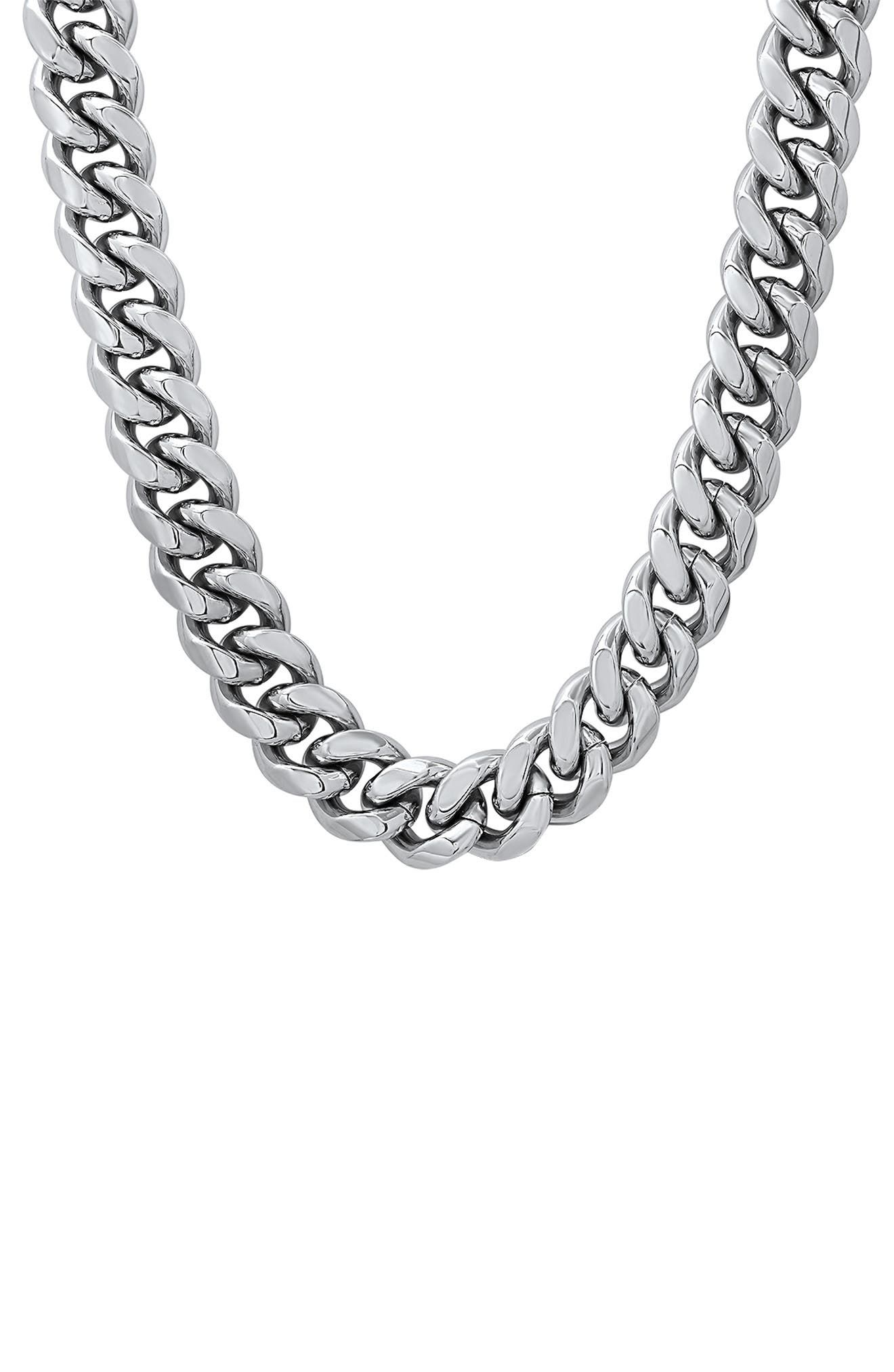 HMY JEWELRY Men's Curb Chain Necklace