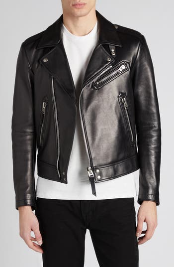 【関税&送料込み】Tom Ford Lambskin Jacket TOM FORD Quilted Lining Lambskin Leather Biker Jacket