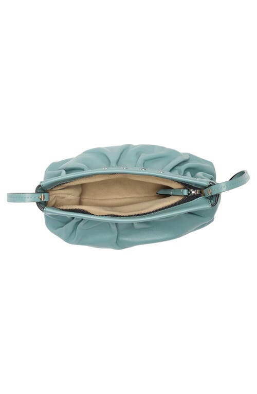 Isabel Marant Small Luz Leather Clutch In Green