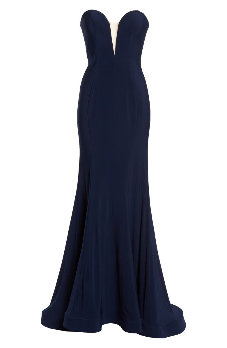 Ieena for Mac Duggal Mac Duggal Bustier Trumpet Gown, Alternate, color,