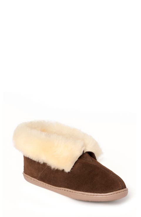 Genuine Shearling Ankle Boot Slipper