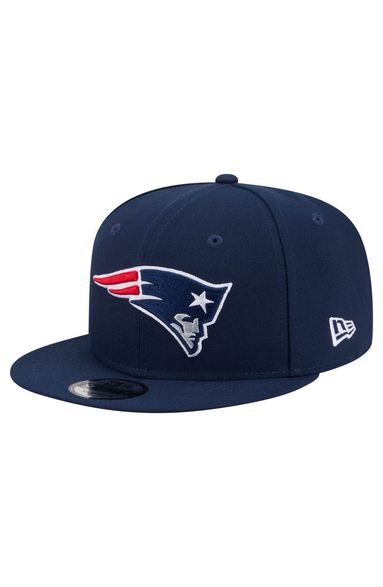 New Era Men's New Era  Navy New England Patriots 9FIFTY Snapback Hat, Main, color, Navy