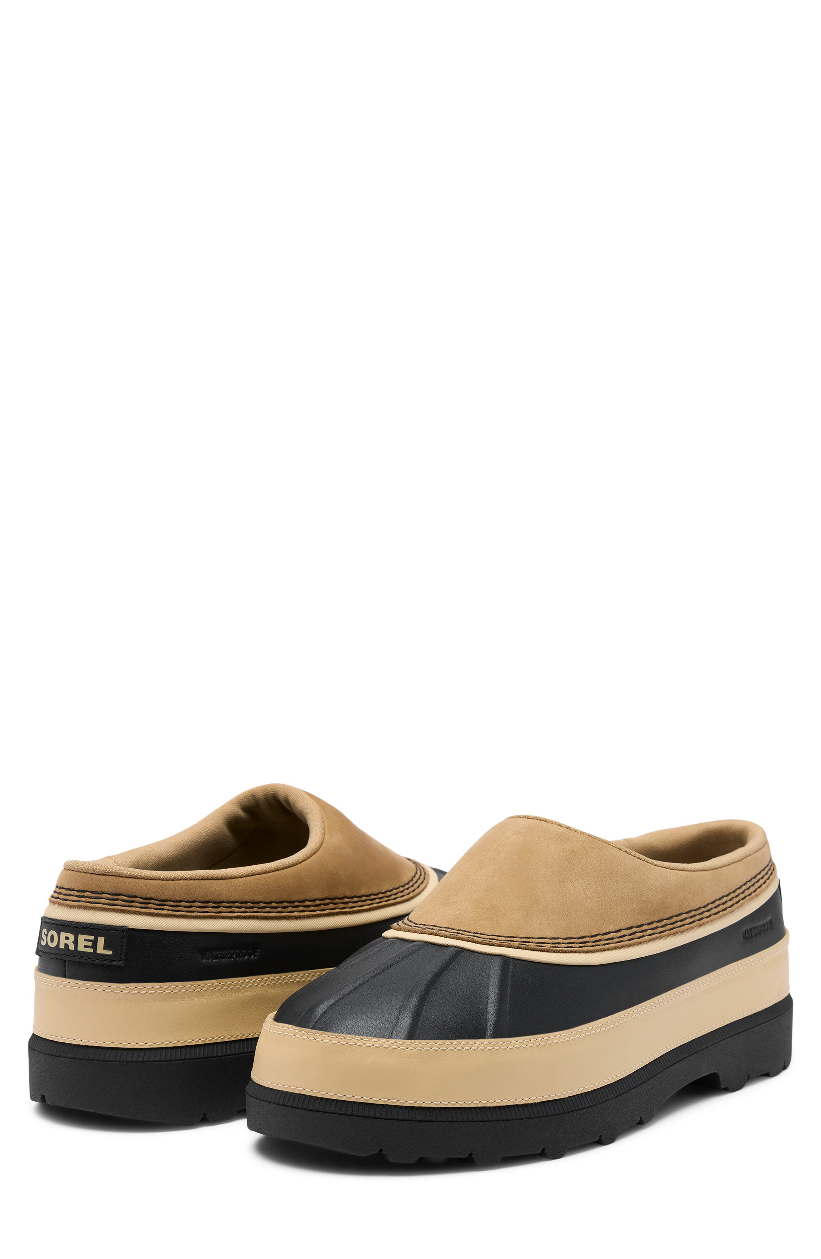 Ambler Waterproof Slip-On, Alternate, color, CARIBOU BUFF/ BLACK