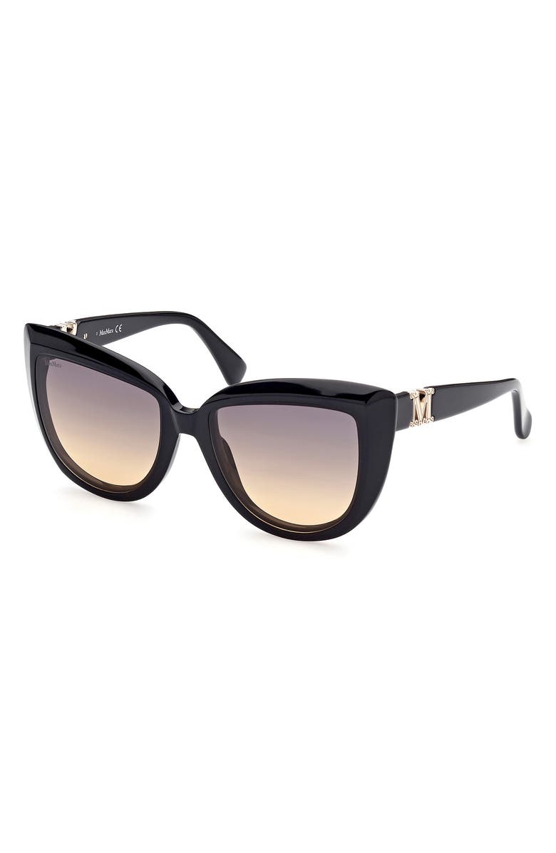 Max Mara 56mm Gradient Cat Eye Sunglasses, Alternate, color,