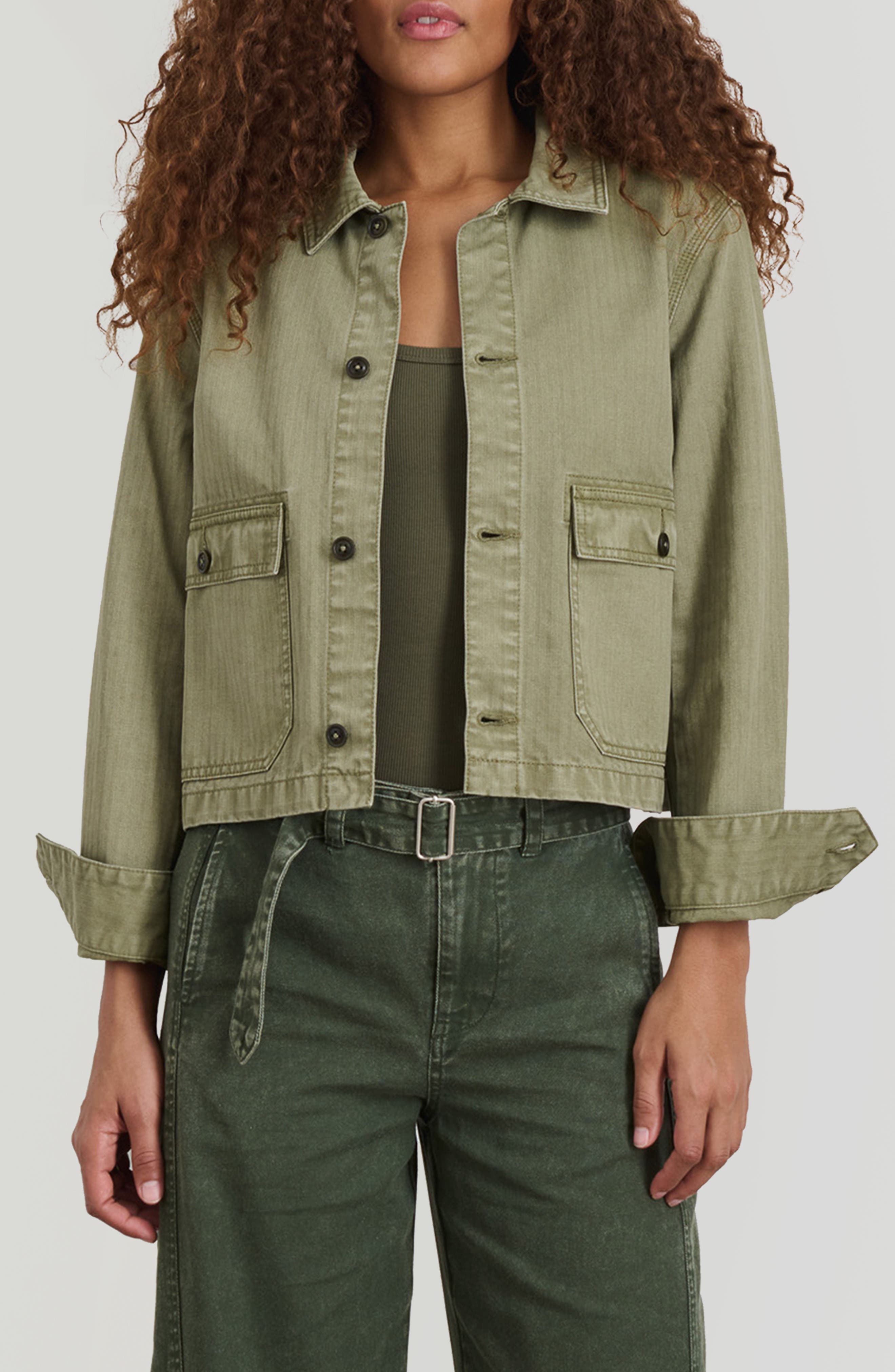 Alex Mill Marfa Crop Herringbone Twill Work Jacket