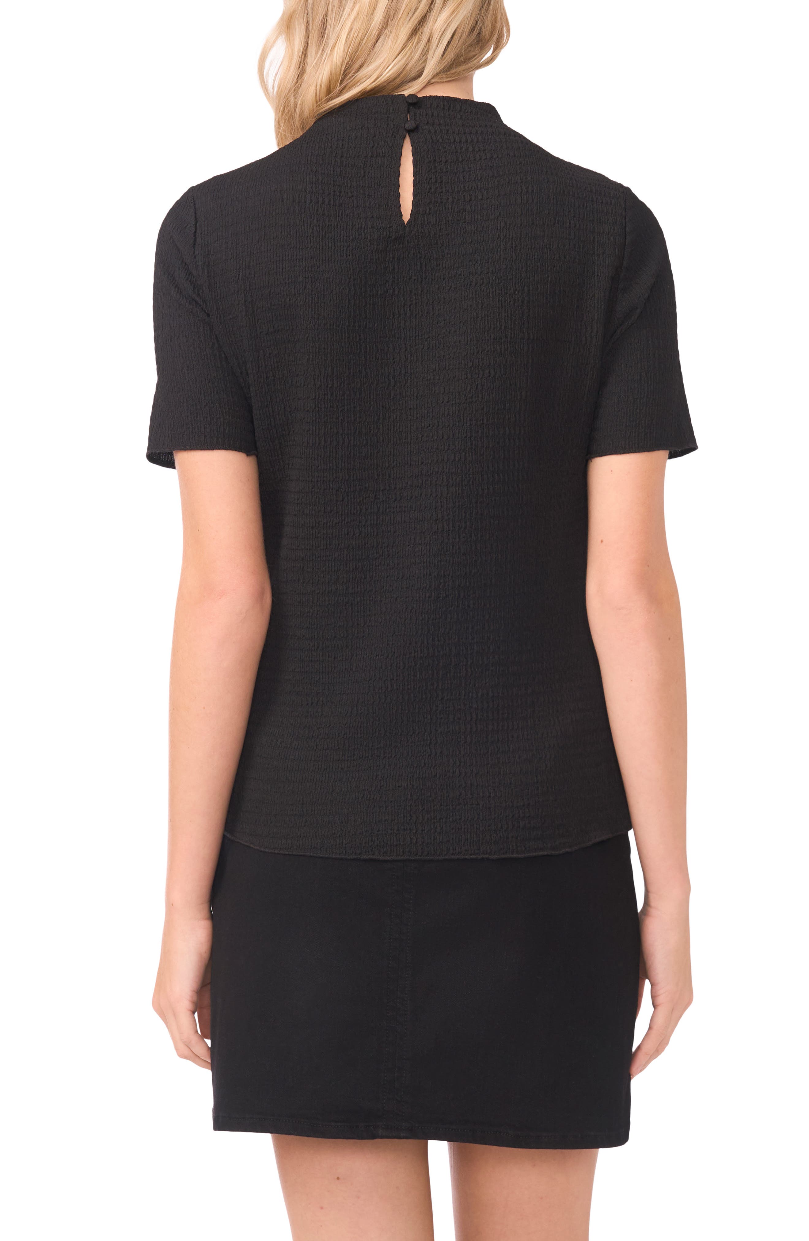 Textured Mock Neck Top - image 2