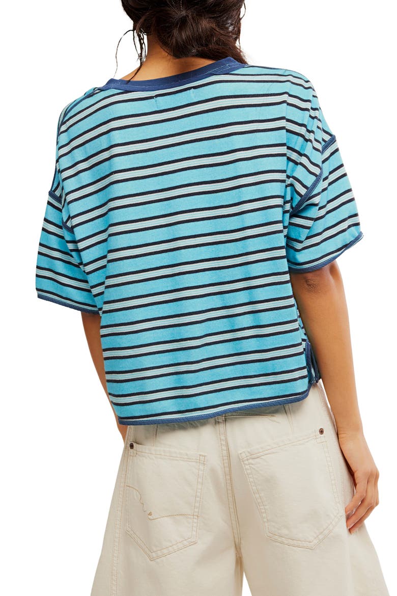 Clean Rugby Stripe Cotton Top, Alternate, color, CRYSTAL BLUE COMBO