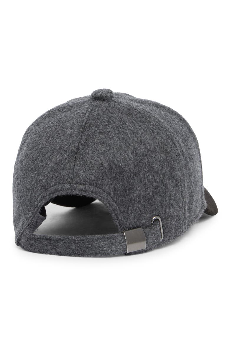 Colorblock Wool & Cashmere Baseball Cap, Alternate, color, BLACK- GREY