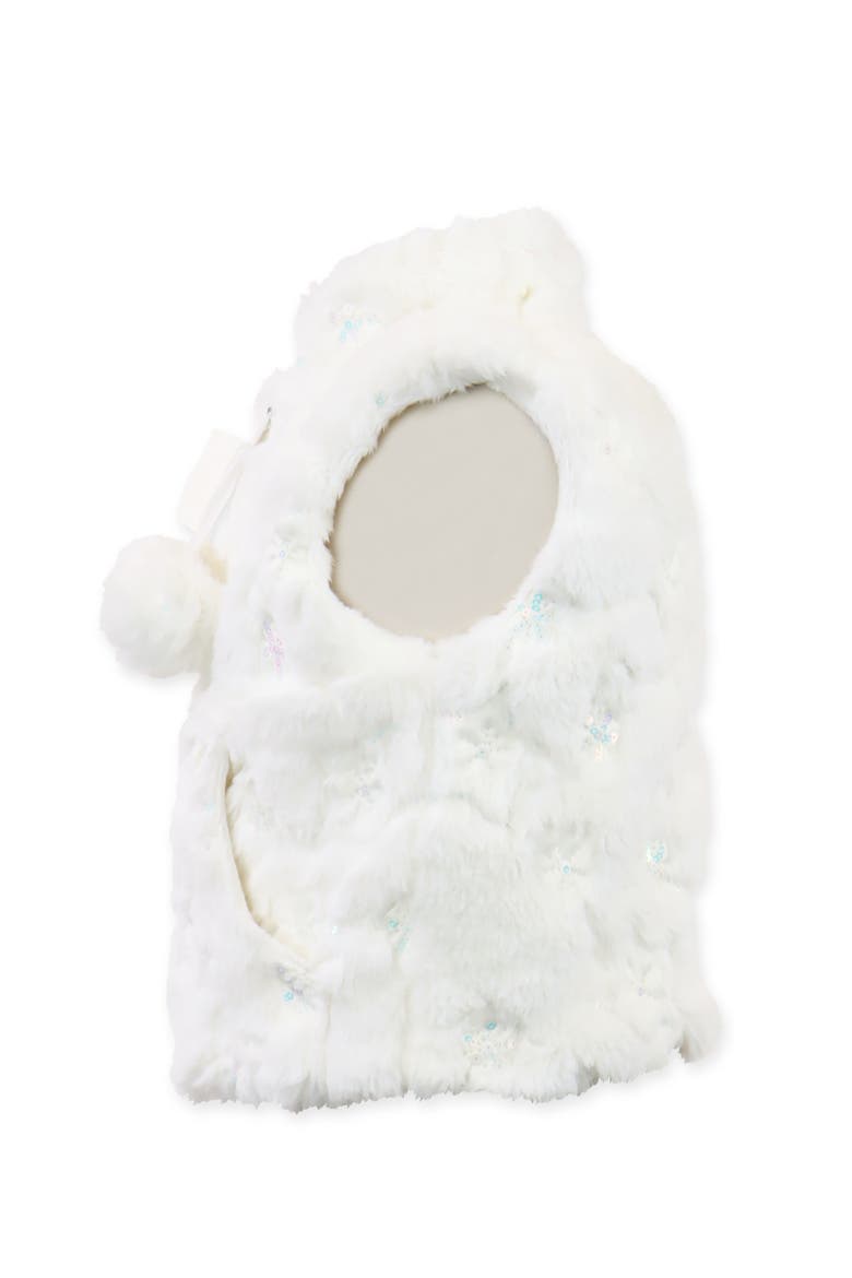 Faux Fur Zip Front Vest, Alternate, color, Sparkle Star