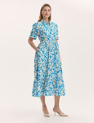 Finery London Liana Floral Midi Tiered Dress